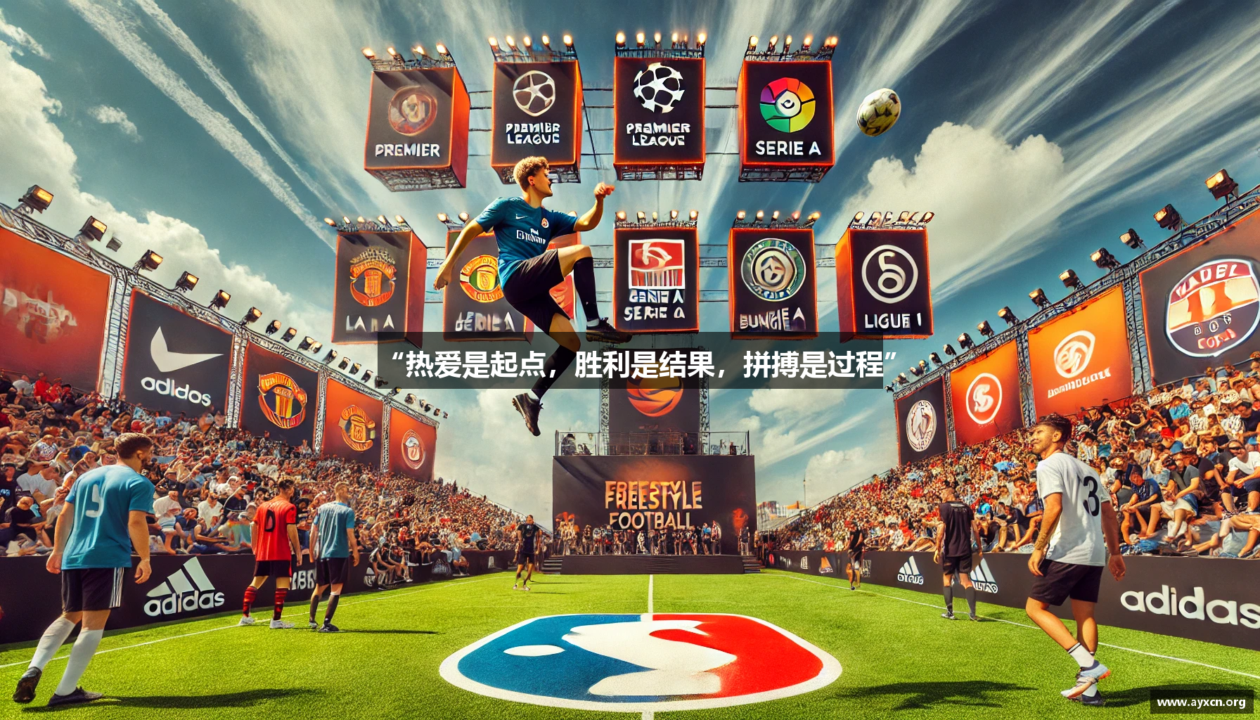 “热爱是起点，胜利是结果，拼搏是过程”